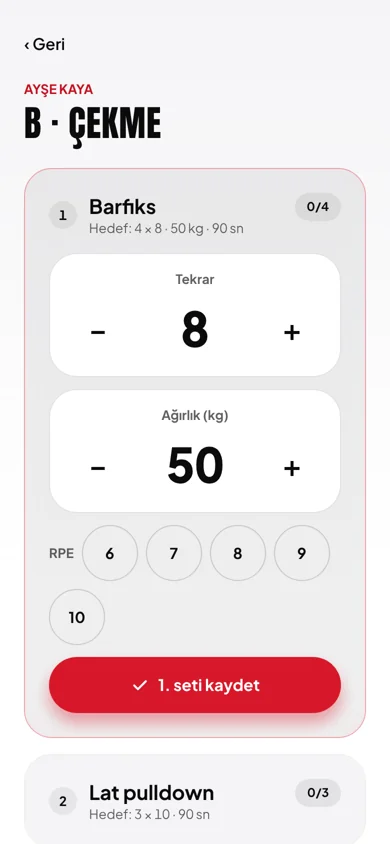 PTCore canlı seans ekranı